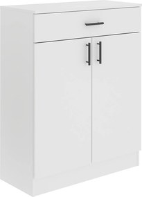 Comoda Tisa, 1 Sertar, 2 Usi, Alb, 80 x 35 x 100 cm