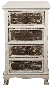 Comoda bej, din lemn masiv, cu aspect vintage, Renard