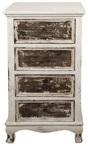 Comoda bej, din lemn masiv, cu aspect vintage, Renard