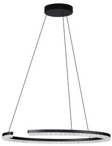 Lustra circulara aluminiu negru GREAMY D-65cm