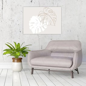 Tablou - Linia de artă monstera N⁰2 (70x50 cm)