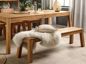 Set mobilier grădină LIVIGNO (lemn deschis) (cu bănci) (pentru 6 persoane). 1026905