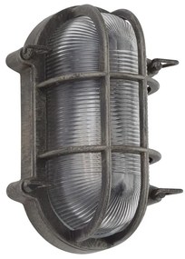 Aplica de perete sau tavan design industrial IP44 Bulkhead Oval