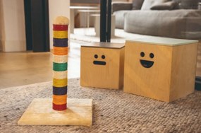 Beeztees Scărpinător Anja curcubeu, 30 x 30 x 45 cm