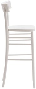 SCAUN BAR LEMN MASIV - ALB