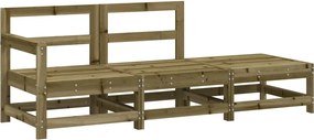 vidaXL Set mobilier de grădină, 3 piese, lemn de pin impregnat
