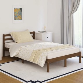 810428 vidaXL Cadru de pat, maro miere, 120x200 cm, lemn masiv de pin