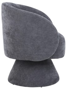 Set de 2 scaune moderne pentru living și dormitor, rotative la 360°, Gri