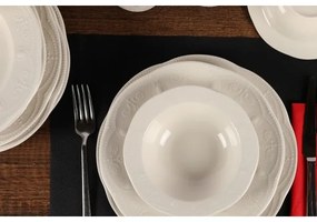 Set de masă 24 piese alb/porțelan