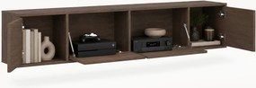 Comodă TV suspendată Zolia 180 cm cu 4 uși - nuc elegant
