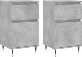 vidaXL Servante, 2 buc., gri beton, 40x35x70 cm, lemn prelucrat