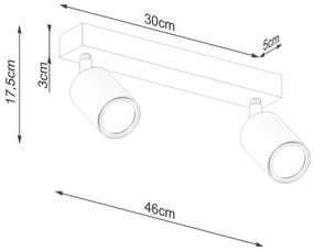 Spot Sollux SL.1291 VERDO 2xGU10/10W/230V negru