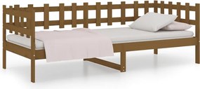 vidaXL Pat de zi, maro miere, 80x200 cm, lemn masiv de pin