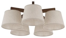 Brilagi - Lustră de tavan aplicată LATTE, 5x E27/15W/230V, pin/crem