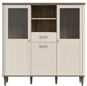 Vitrină VIRO maro/bej