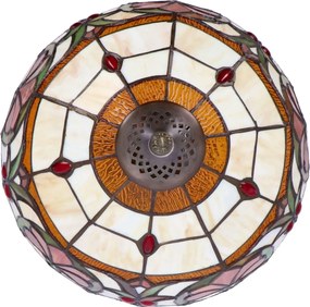 Lampa de masa Tiffany Lotus h 45 cm, abajur 30 cm