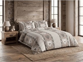Lenjerie de pat policoton HEART RETRO POLY gri Dimensiune lenjerie de pat: 70 x 90 cm | 140 x 220 cm