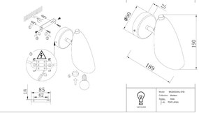 Aplica de perete design modern minimalist Aida