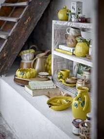 Carafă din ceramică stoneware decorată manual cu lămâi, D17×H21 cm, „Limone Jug"