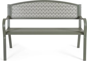 Bancă de grădină kaki din metal Lizette – Bizzotto