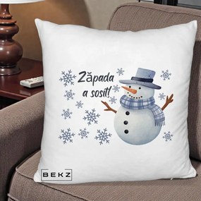 Perna Decorativa Zapada a Sosit Om de Zapada, 40x40 cm, Alb Pufos, Husa Detasabila, Perna Inclusa, BEKZ®