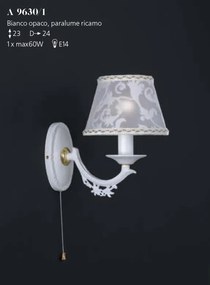 Aplica de perete design italian din alama cu metal alb 9630