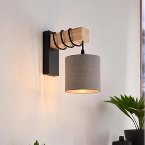 BRILAGI - Aplică de perete NUBILA 1xE27/60W/230V maro/negru/antracit