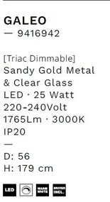 Lustra LED suspendata design modern decorativ GALEO 4L
