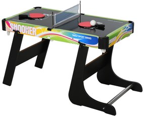 HOMCOM Masă de Joc 4 în 1 pentru Fotbal de Masă, Biliard, Air Hockey și Ping-Pong, 86,5x43,5x64 cm, Multicolor | Aosom Romania