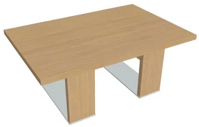 Măsuță de cafea Verno+ S 120 x 80 cm, stejar deschis / negru