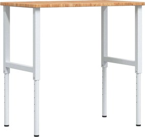 vidaXL Banc lucru maro 100x60x(71,5-98)cm lemn masiv stejar dreptunghi