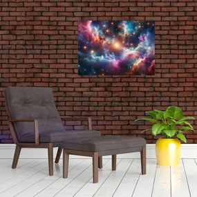 Tablou pe sticlă - Univers întunecat (70x50 cm)