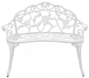 BAA1 - Banca 100 cm, gradina, terasa, balcon, spatiu verde - Alb