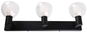 Aplica de perete pentru baie POLA, 3xG9/5W/230V, IP44, negru/transparent