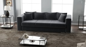 Canapea extensibilă dumonde cu ladă de depozitare si sezut confortabil din spuma high-density, Gloria Ambience Grey 240x100 cm
