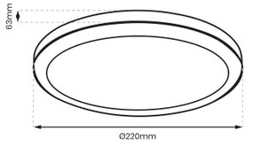 Plafonieră LED pentru baie Brilagi PERA 18W/230V d. 22 cm IP65 argintiu