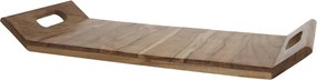 Tavă cu mânere din lemn masiv de acacia, natur, 6×48,5×21 cm, „Tours"