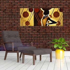 Tablou cu pictură artistică străveche (120x50 cm)