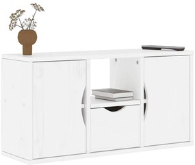 vidaXL Dulap TV cu sertar „ODDA” alb 79x24x40 cm lemn masiv de pin