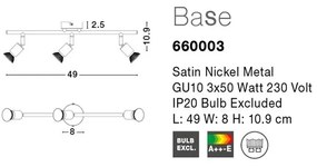 Plafoniera moderna cu spoturi Base 3L NVL-660003