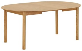 Masă de dining rotundă extensibilă cu aspect de lemn de stejar cu blat suplimentar ø 120 cm Bundaberg – House Nordic
