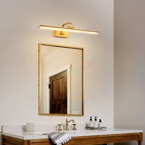 Corp LED pentru Baie, Design Clasic și Premium, Auriu DM1309GD, 58cm și 36W – Iluminat Eficient pentru Camere și Baie