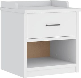 vidaXL Bancă pentru hol „SANDNES” albă 45x40x50 cm, lemn masiv de pin