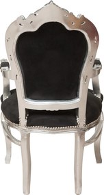 Fotoliu stil francez Ludovic al XVI-lea din lemn masiv de fag, negru