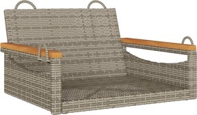 vidaXL Bancă de balansoar, gri, 63x62x40 cm, poliratan