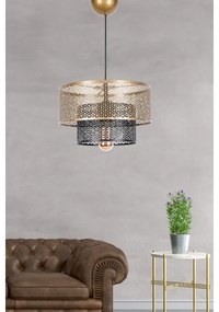 Lustră pe cablu 1xE27/40W/230V auriu/negru