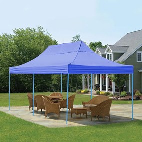 Pavilion pliant 2,9x5,7m-albastru, cu geanta de transport