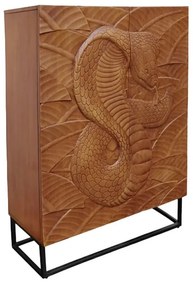 Comoda cu aplicatie exotica pe fronturi SNAKE 120cm natur