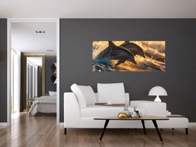 Tablou - Delfinii (120x50 cm)