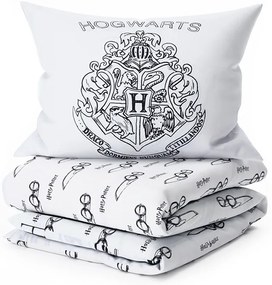 Lenjerie de pat luminoasa HARRY POTTER VISION alba Dimensiune lenjerie de pat: 70 x 90 cm | 140 x 200 cm